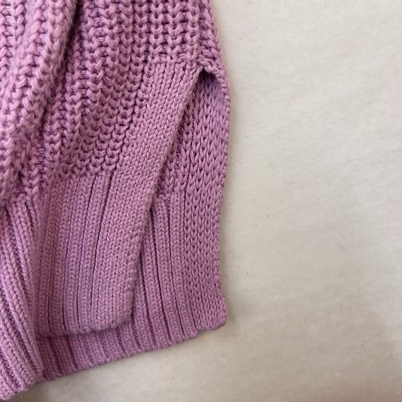 Ann Taylor Medium Cardigan Sweater Cream Purple Ombre Knit Button Front - Picture 5 of 9